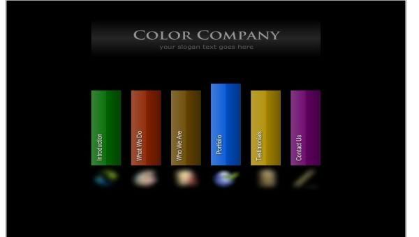 Flash Colors Company Black Web2.0 Template