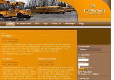 Free Joomla Brown Orange Website Template