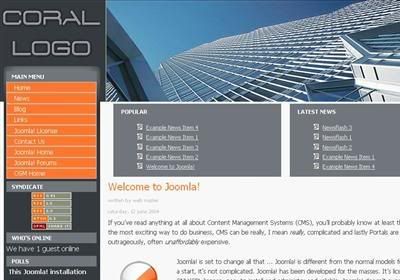 Free Joomla Office Business Company Web2.0 Theme Template