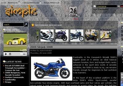 Motobikes Black Magazine Joomla Template