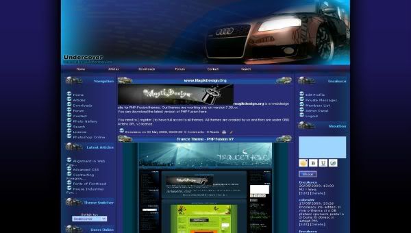 php-fusion Cars Tuning Design Web2.0 Theme