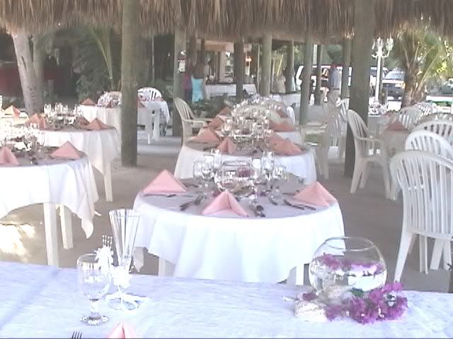 Looks like the tables are getting set up beachweddingreception7jpg 