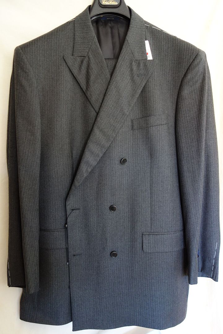 ***SOLD***New Brooks Brothers Saxxon Wool Double Breasted Suit 50L