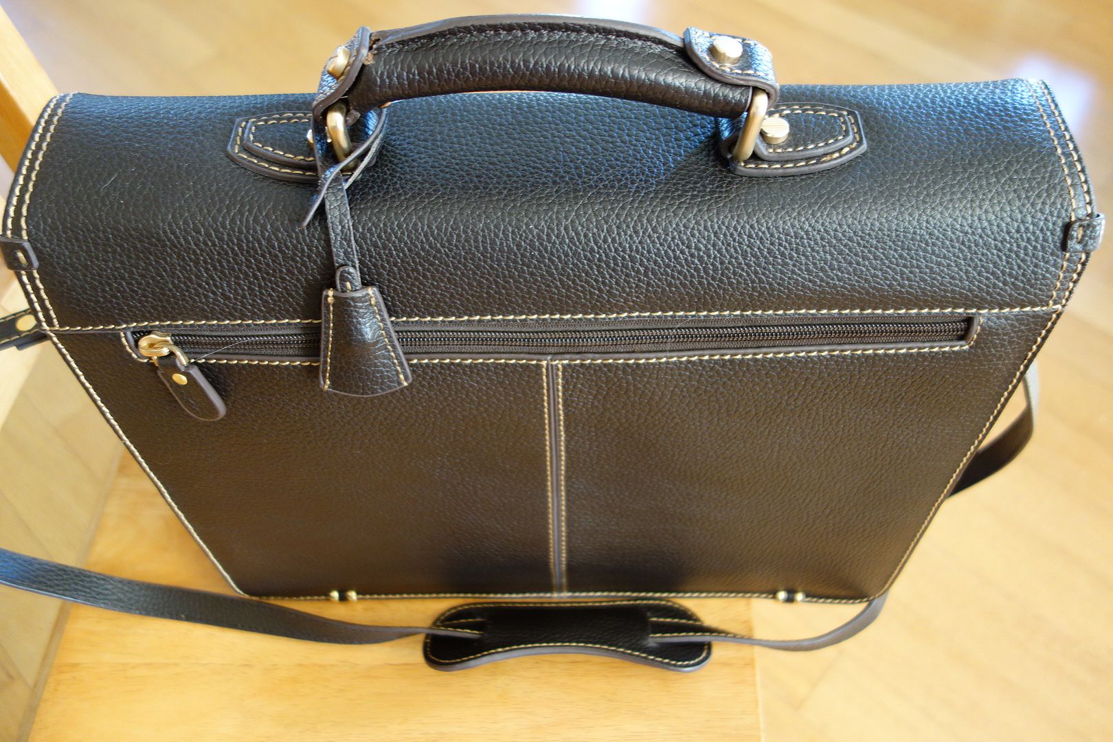 brooks brothers leather garment bag