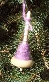 Mini Spindle Ornament - Purple Wensleydale- 1 cent Domestic Shipping