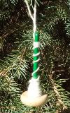 Mini Spindle Ornament - Holly Greeen Shaft- 1 cent Domestic Shipping