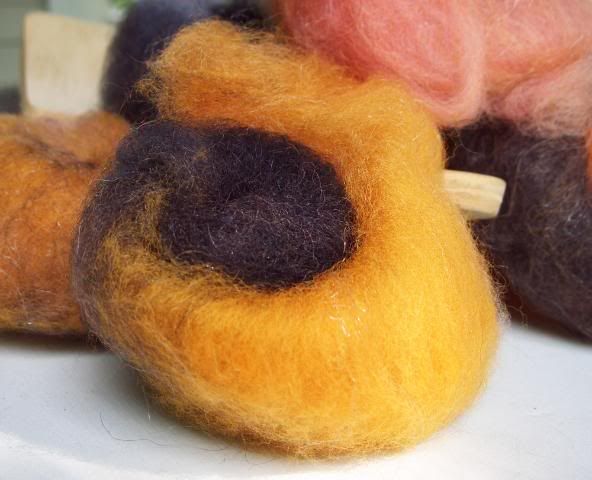 "Calling Fall",  2oz Hand Dyed  Rolags for Spinning