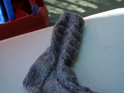 Hand knit monkey socks