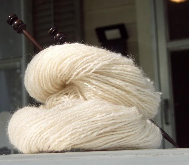 White handspun yarn