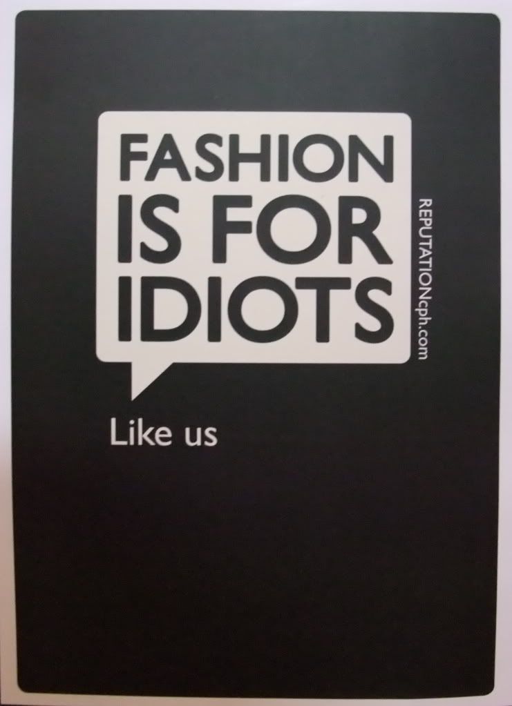 FASHION IS FOR IDIOTS