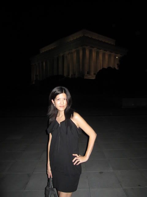 Wearing my new Limi Feu black dress with the Lincoln Memorial as a memorable backdrop @ Dream Sequins
