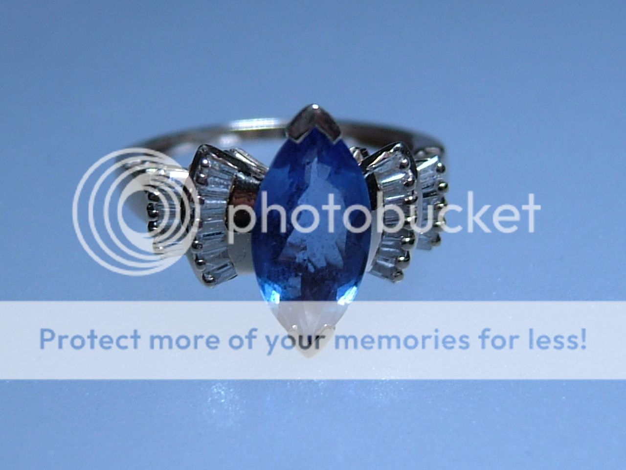 63ct Marquise Tanzanite Baguette Cut Diamond Ring 14kt  