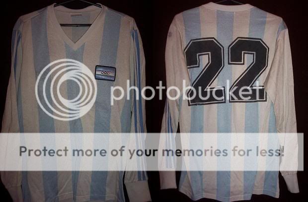 OLYMPIC GAME SEOUL 88 ADIDAS SHIRT MATCH WORN ARGENTINA  