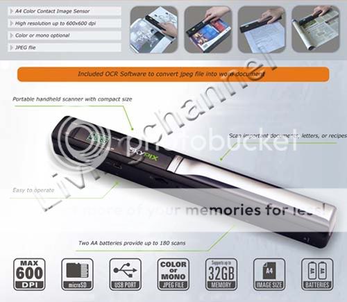 NEW PORTABLE HANDHELD HANDY PHOTO DOCUMENT SCANNER SCAN  